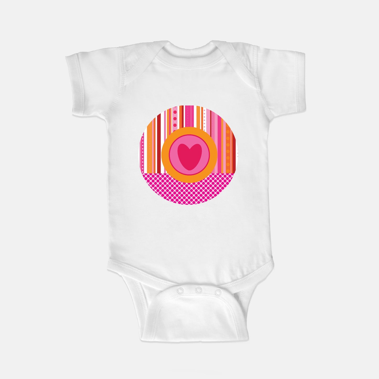 Powerful Pink Paint Short-Sleeve Baby Bodysuit