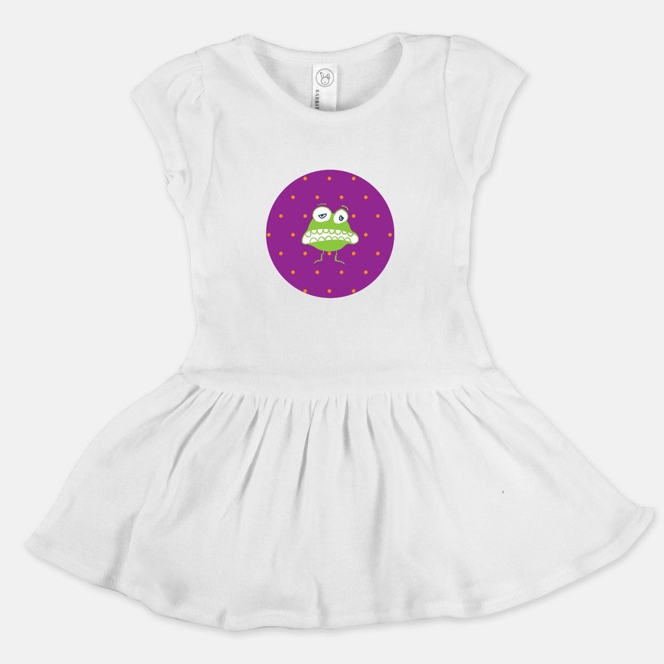 Greedy Goblin Toddler Ribbed Dress