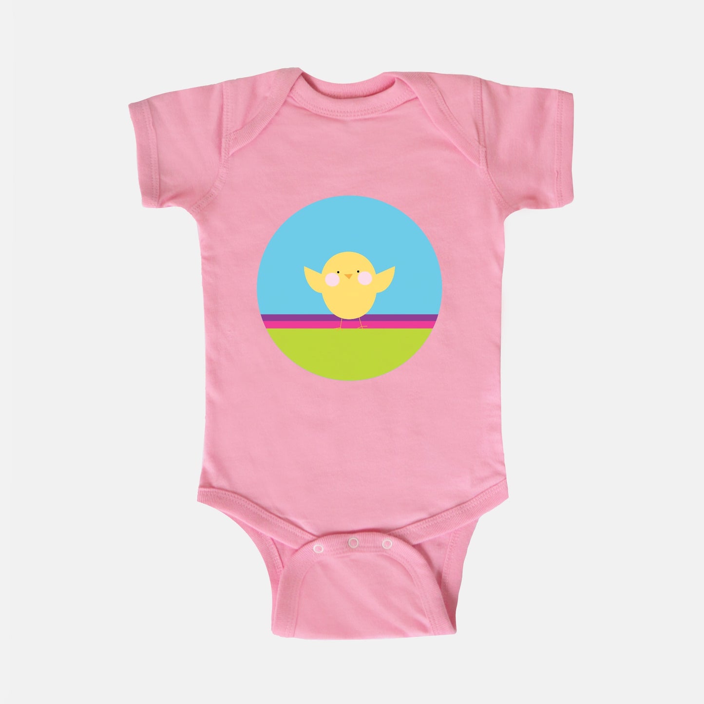 Happy Chick Short-Sleeve Baby Bodysuit