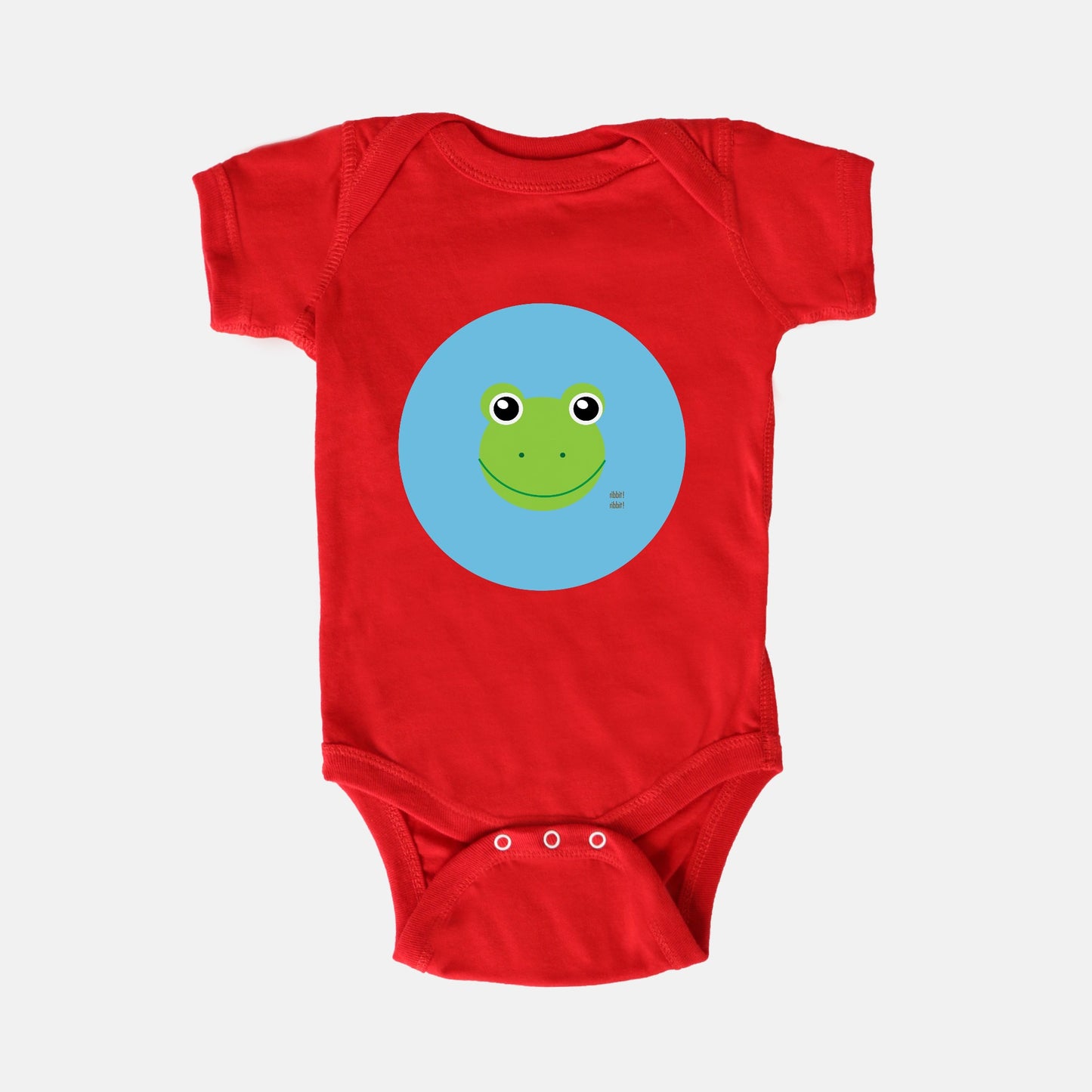 Ribbit Froggie Short-Sleeve Baby Bodysuit