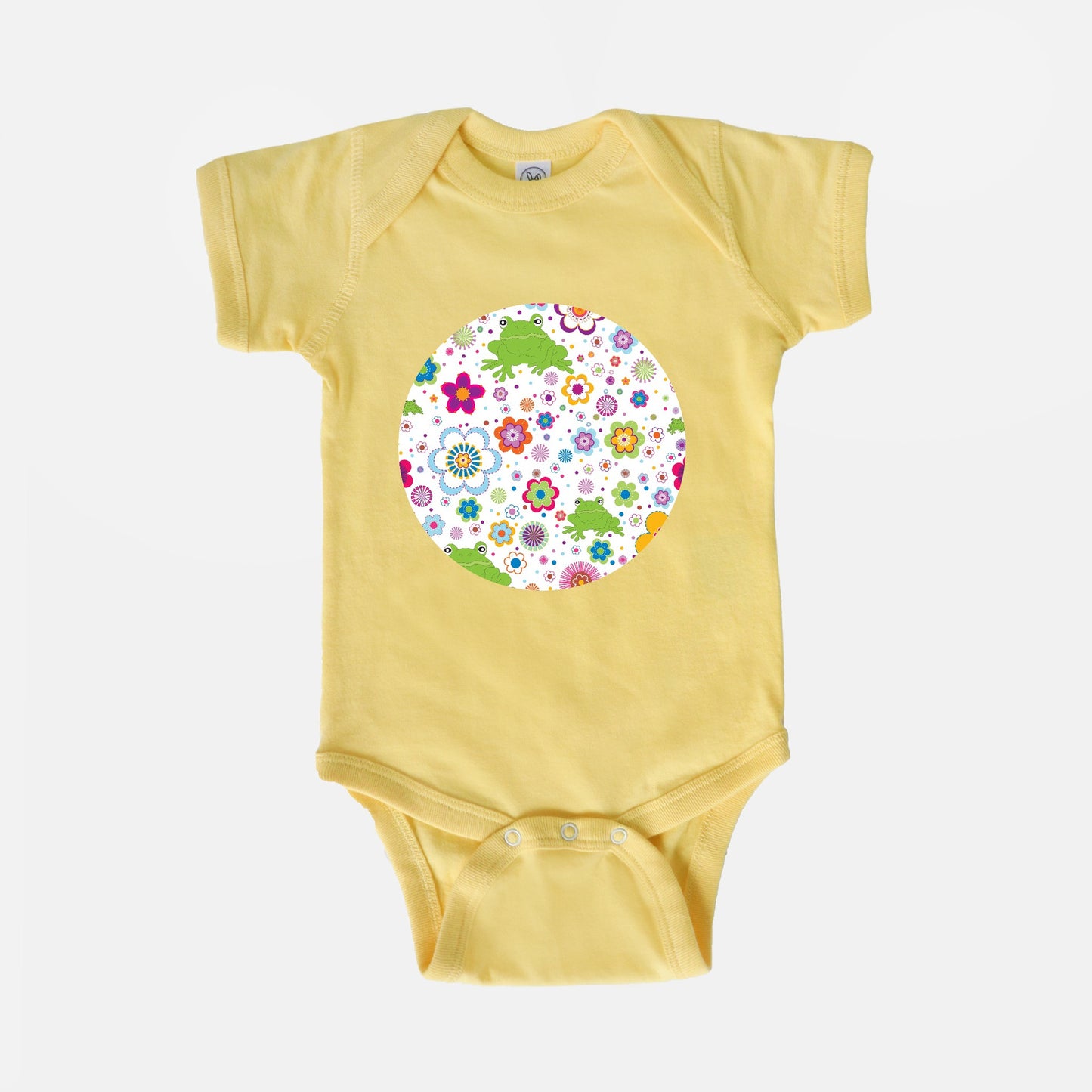 Frog Menagerie Short-Sleeve Baby Bodysuit