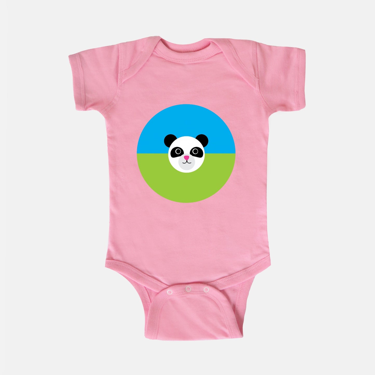 Furry Friends Panda Short-Sleeve Baby Bodysuit