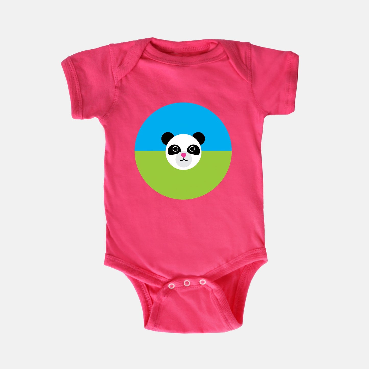 Furry Friends Panda Short-Sleeve Baby Bodysuit