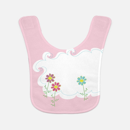 Fingerprint Flowers Baby Bib