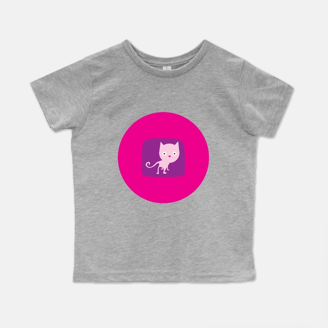 Cute Kitty Short-Sleeve Toddler Tee