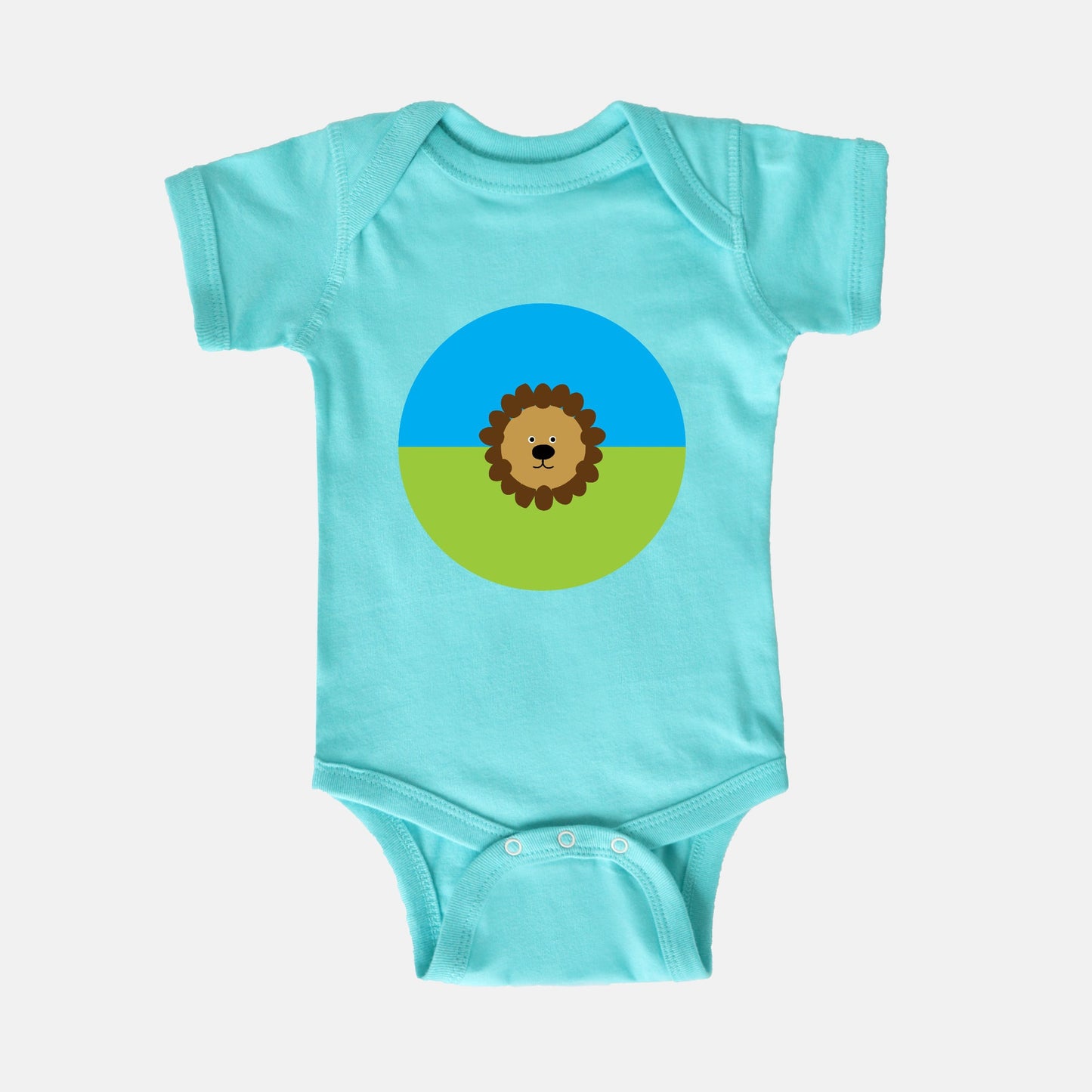 Furry Friends Lion Short-Sleeve Baby Bodysuit