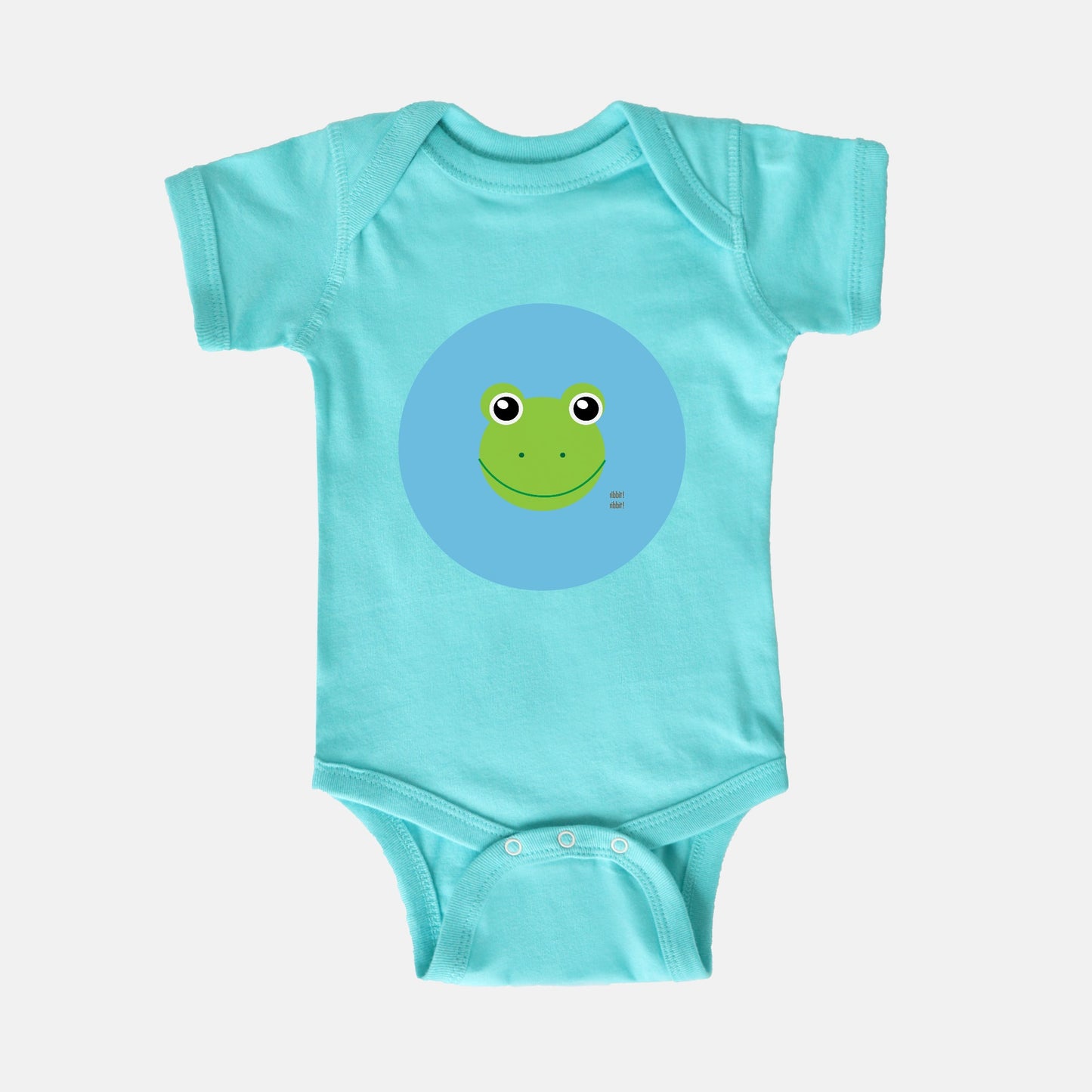 Ribbit Froggie Short-Sleeve Baby Bodysuit