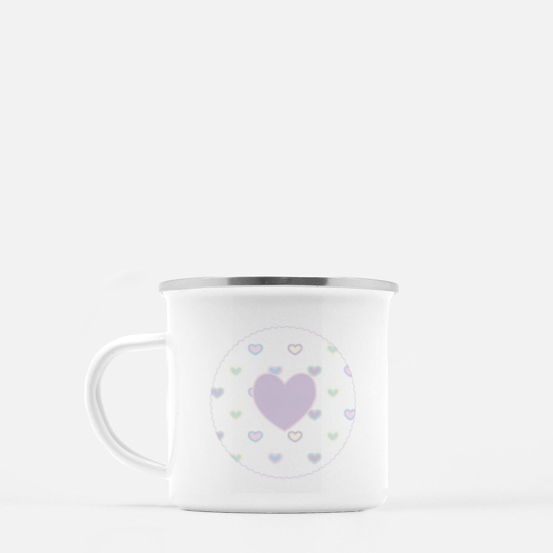 Multicolor Hearts 10-oz. Camp Mug