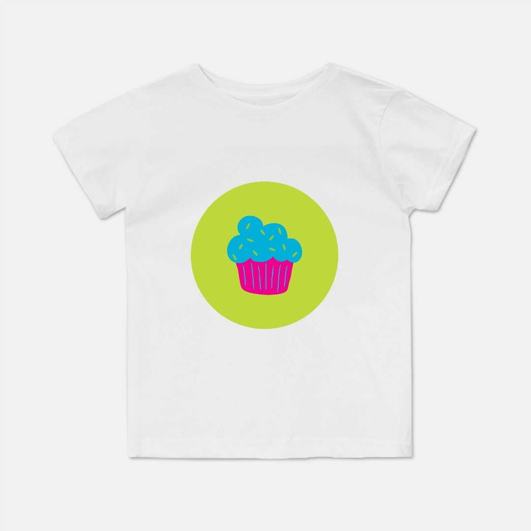 Cupcake Trio Short-Sleeve Toddler Tee | Blue Cupcake