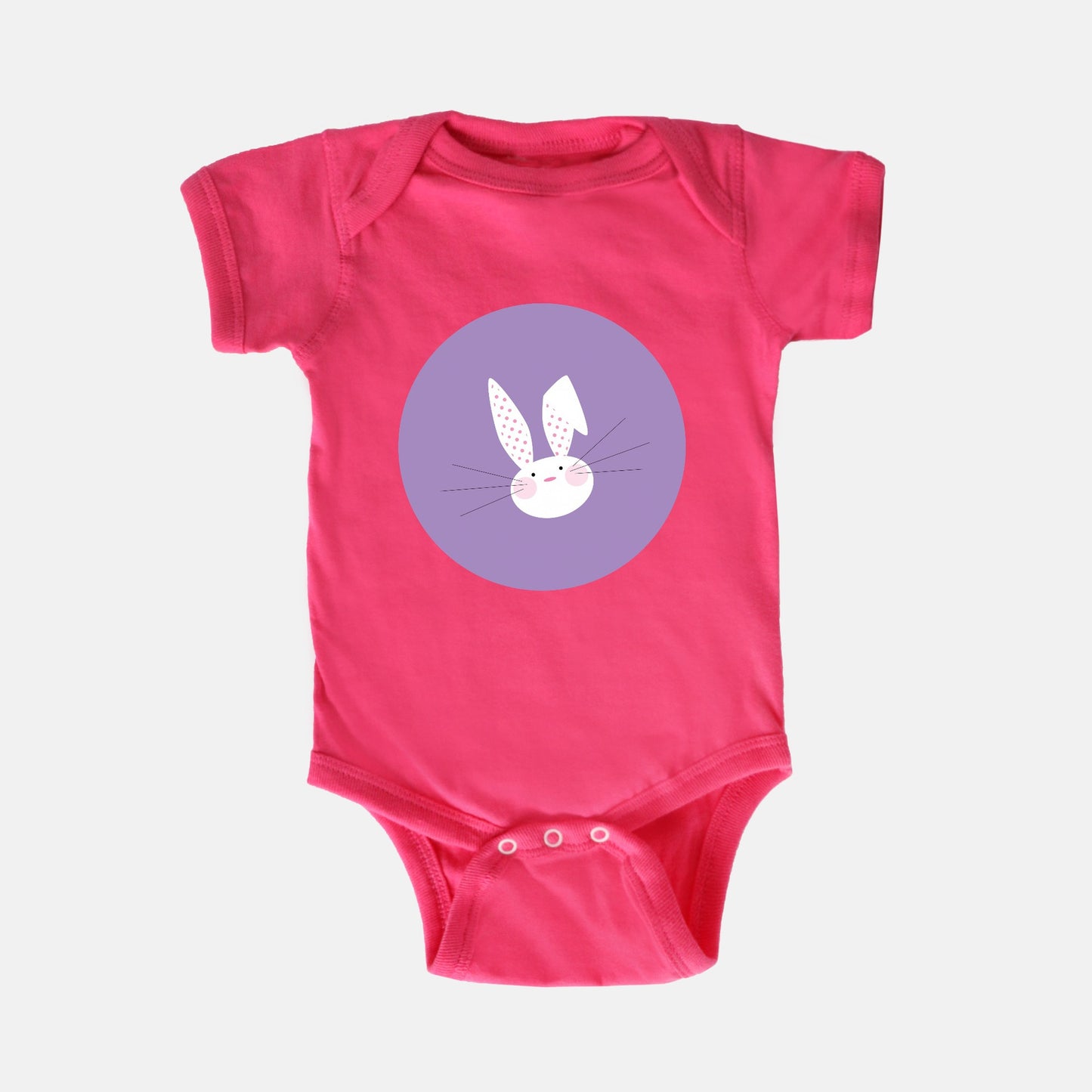 Happy Bunny Short-Sleeve Baby Bodysuit