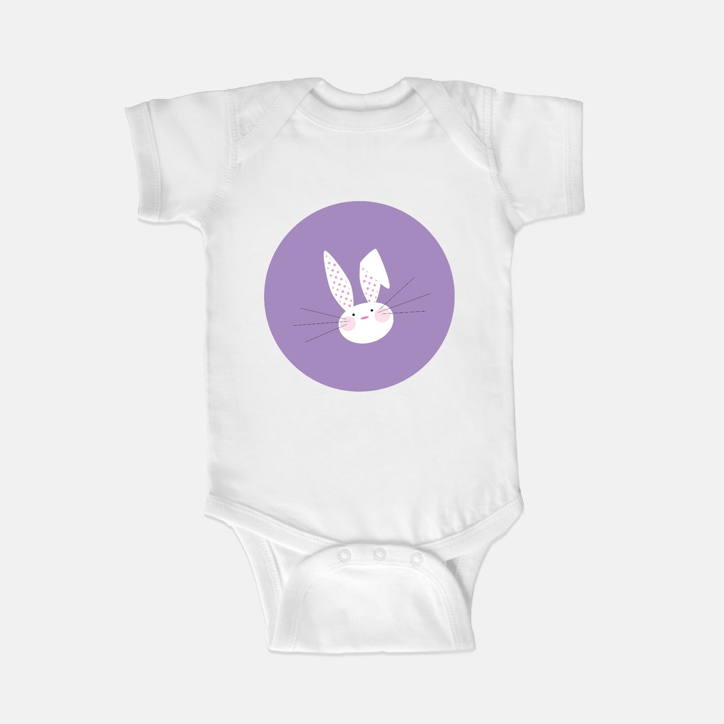 Happy Bunny Short-Sleeve Baby Bodysuit