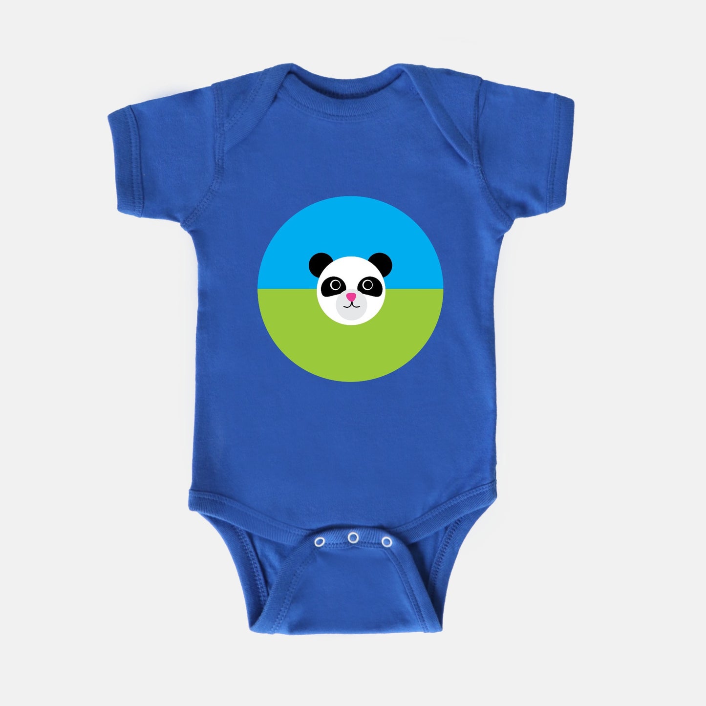 Furry Friends Panda Short-Sleeve Baby Bodysuit