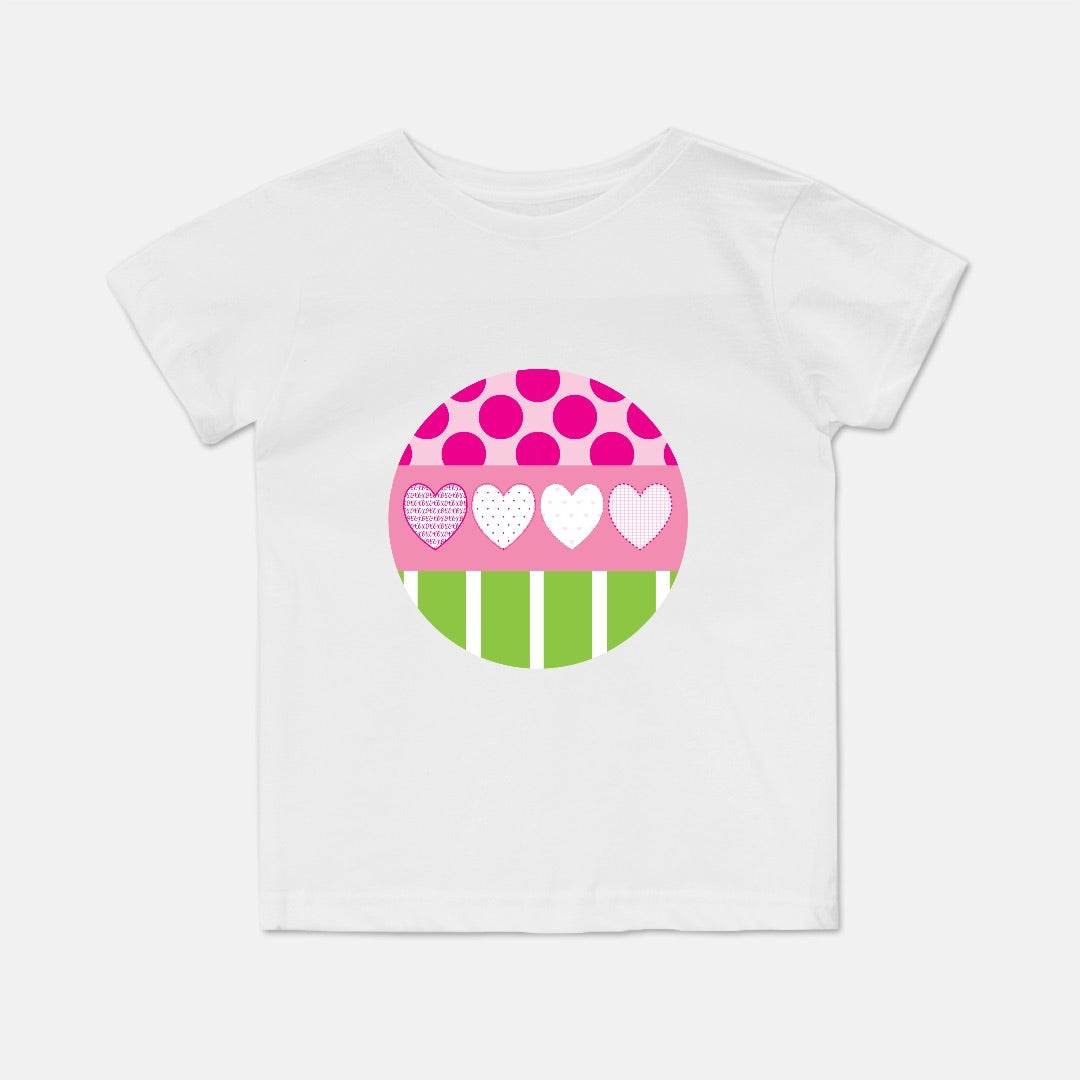 Polka Dots & Hearts Short-Sleeve Toddler Tee