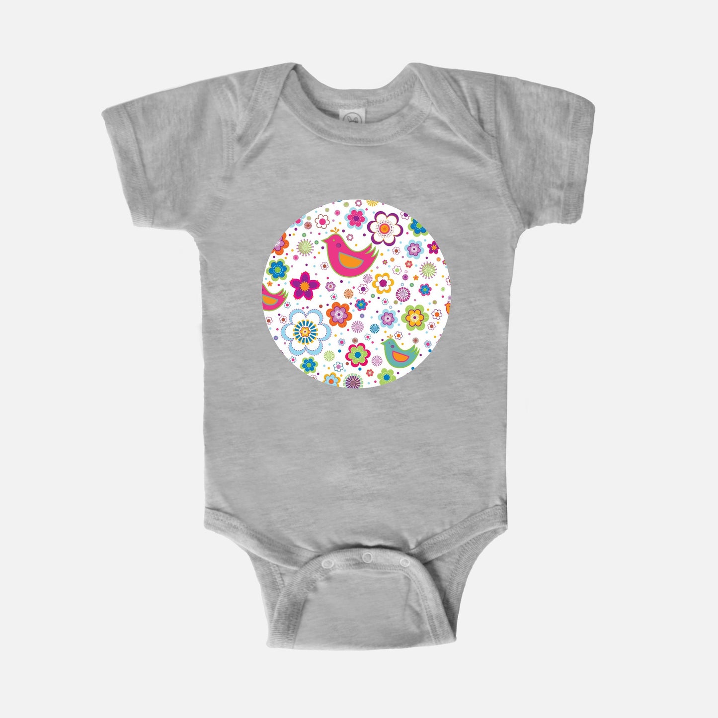 Bird Menagerie Short-Sleeve Baby Bodysuit