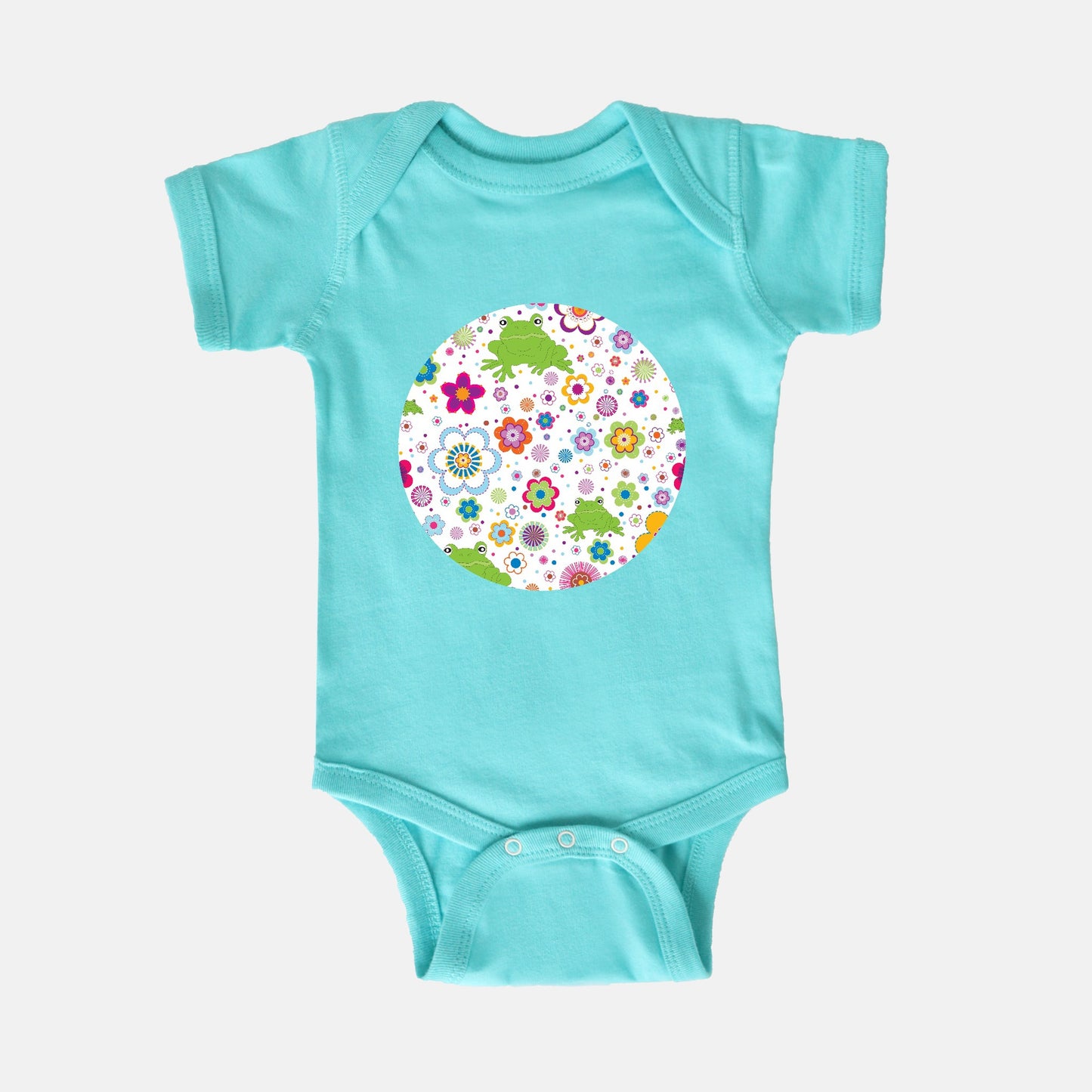 Frog Menagerie Short-Sleeve Baby Bodysuit