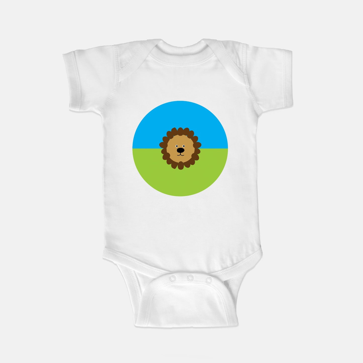 Furry Friends Lion Short-Sleeve Baby Bodysuit