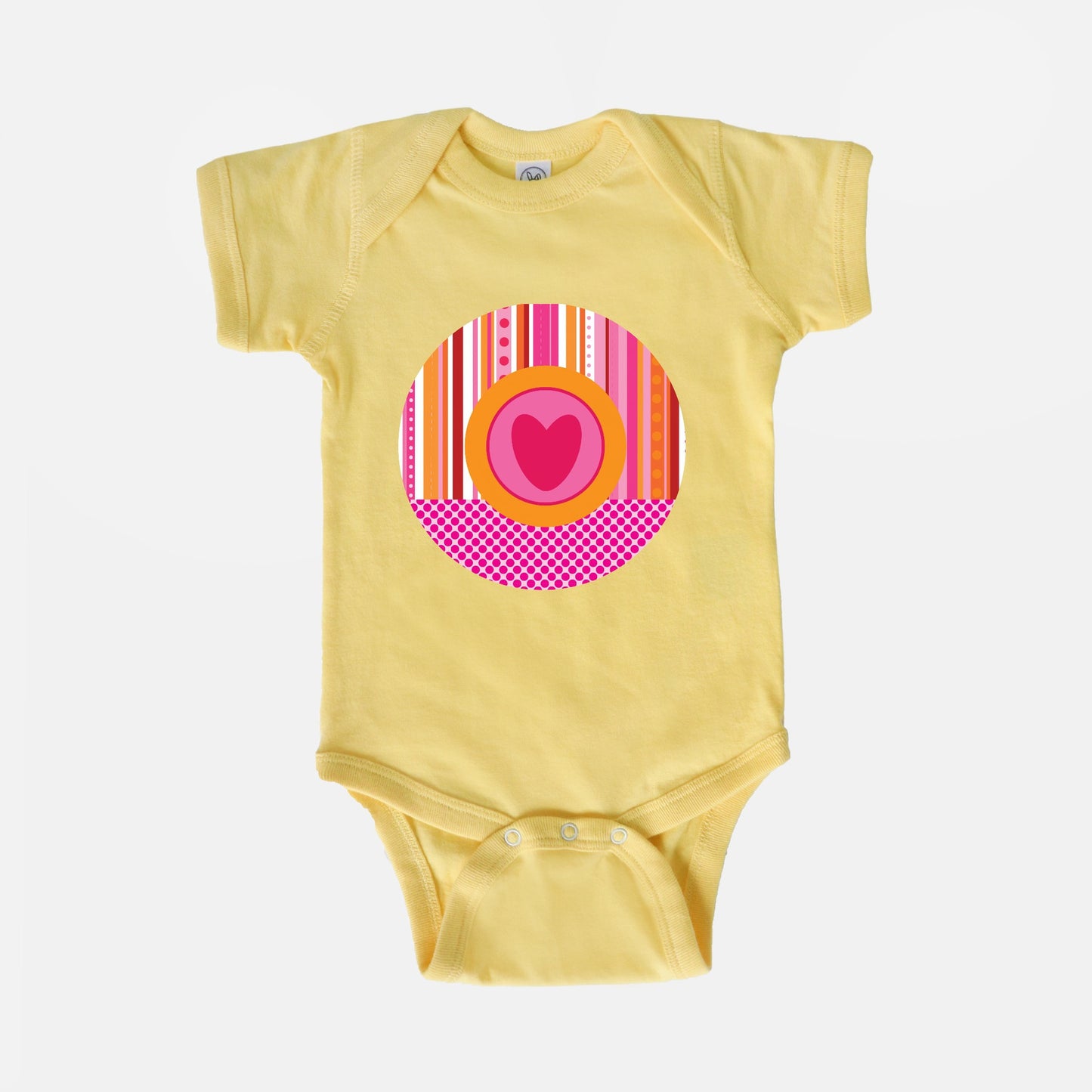 Powerful Pink Paint Short-Sleeve Baby Bodysuit