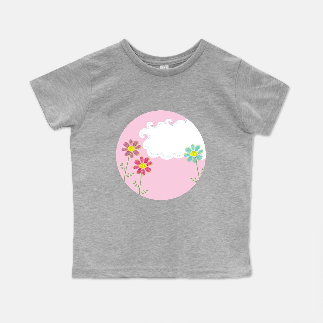 Fingerprint Flowers Short-Sleeve Toddler Tee