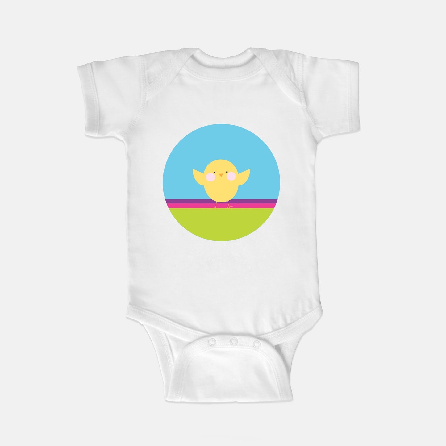 Happy Chick Short-Sleeve Baby Bodysuit