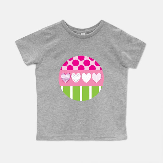 Polka Dots & Hearts Short-Sleeve Toddler Tee