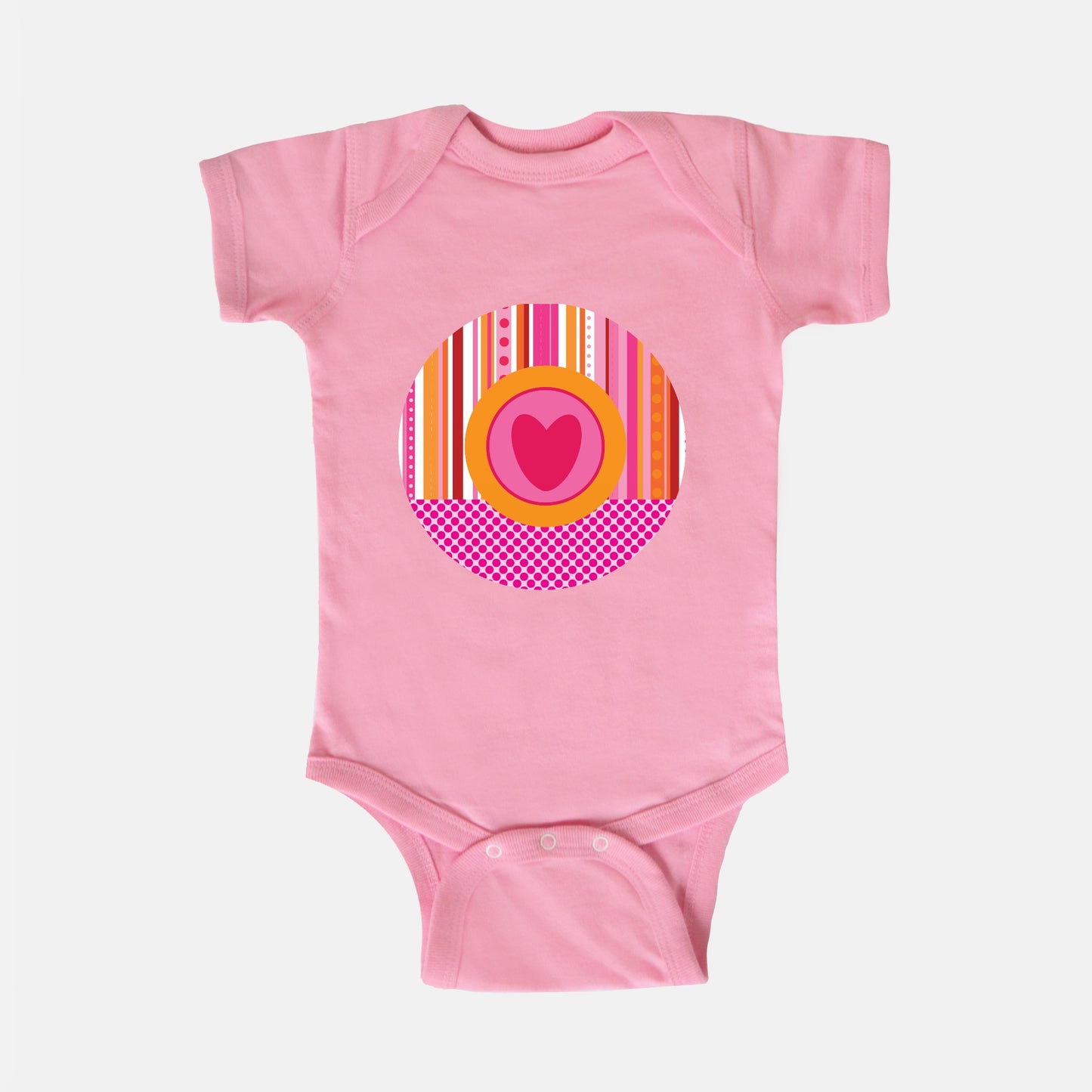 Powerful Pink Paint Short-Sleeve Baby Bodysuit