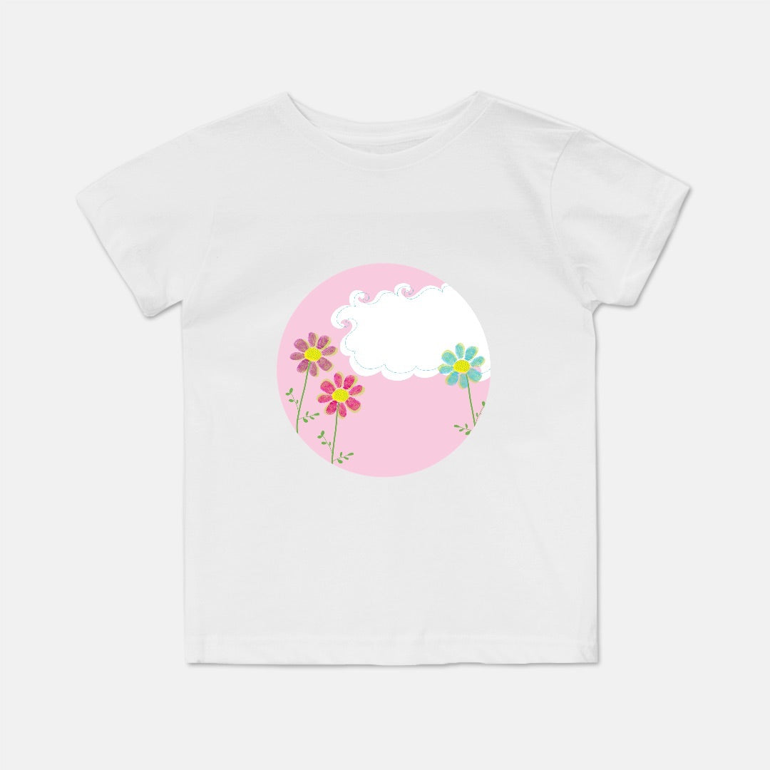 Fingerprint Flowers Short-Sleeve Toddler Tee