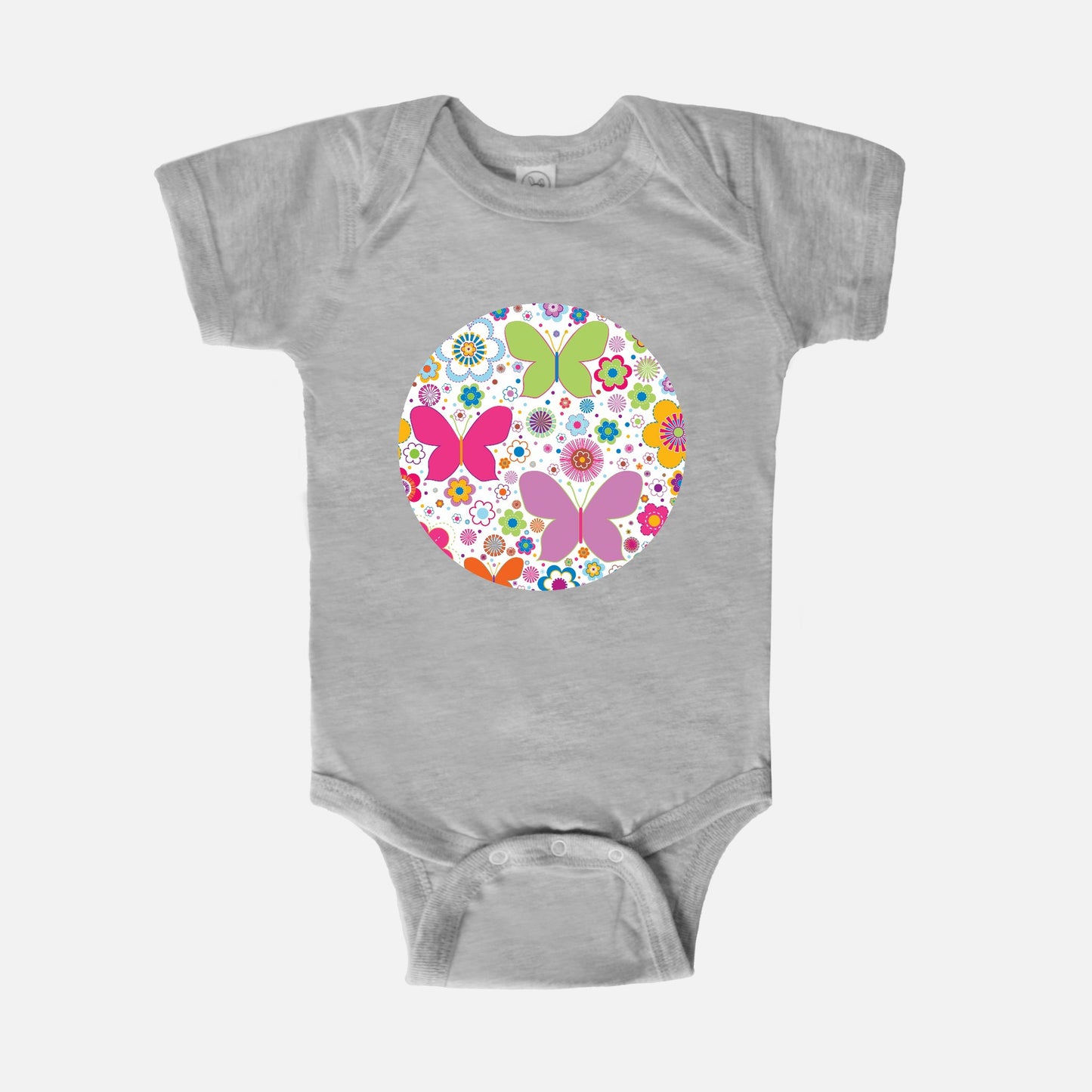 Butterflies Menagerie Short-Sleeve Baby Bodysuit