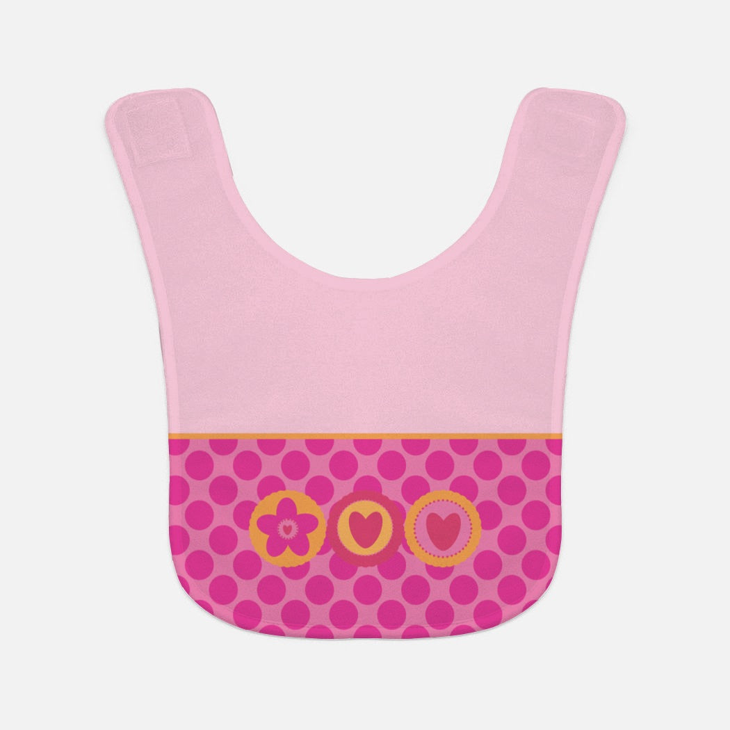 Blooming Circles Baby Bib