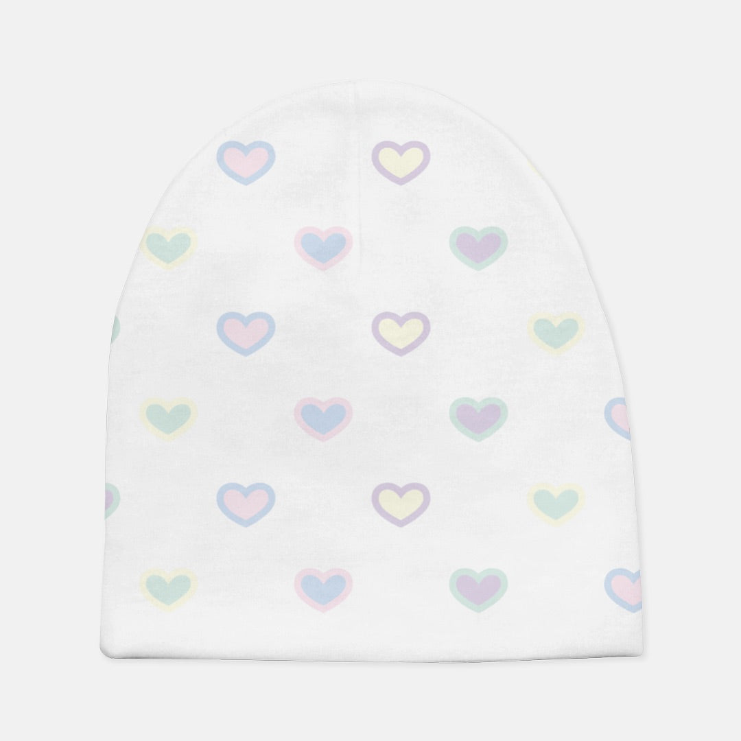 Multicolor Hearts Baby Beanie Hat