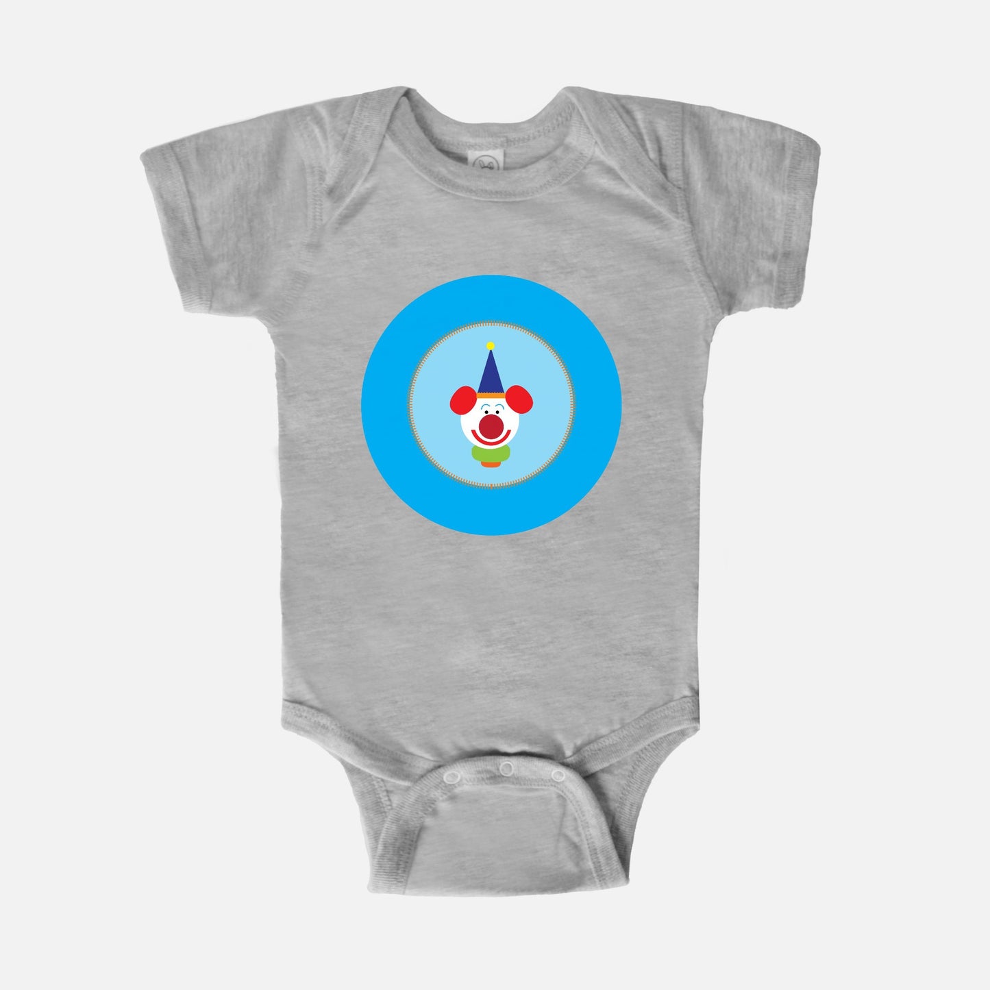 Laughing Clown Short-Sleeve Baby Bodysuit