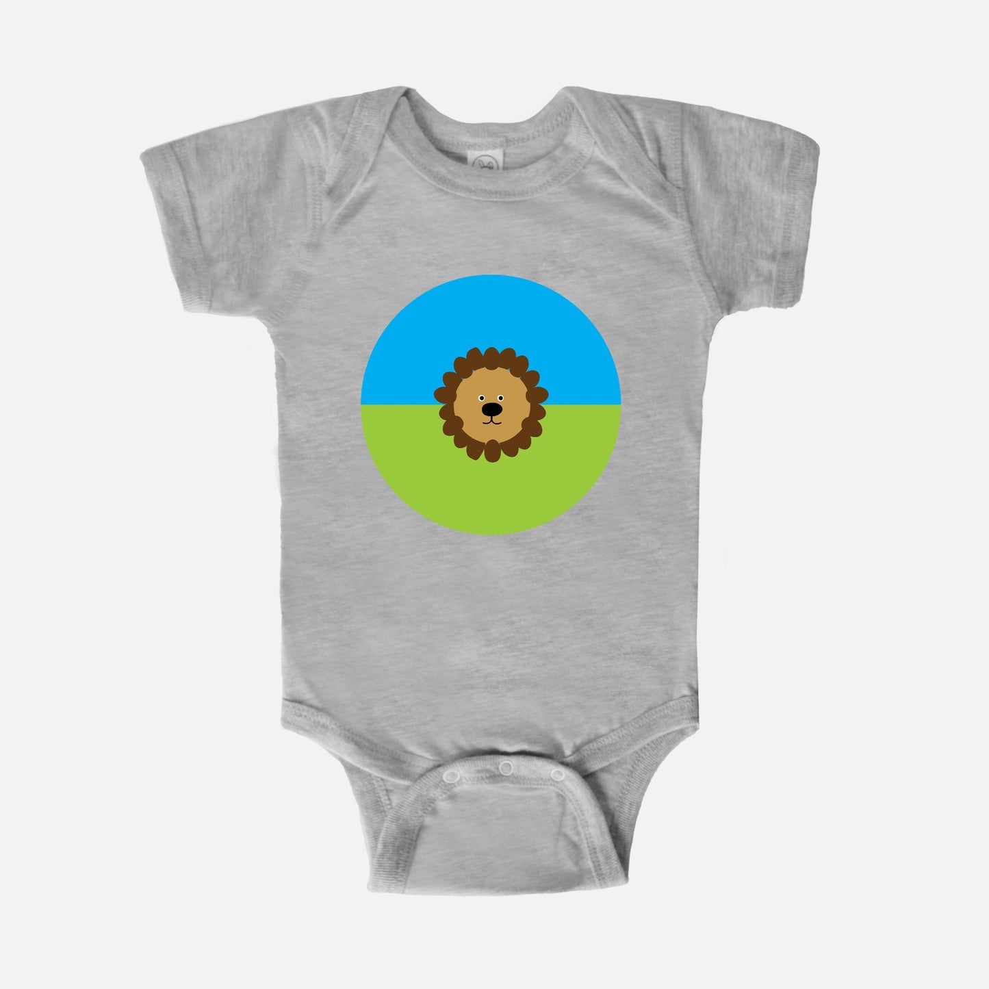 Furry Friends Lion Short-Sleeve Baby Bodysuit