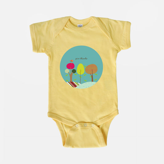 Give Thanks Short-Sleeve Baby Bodysuit