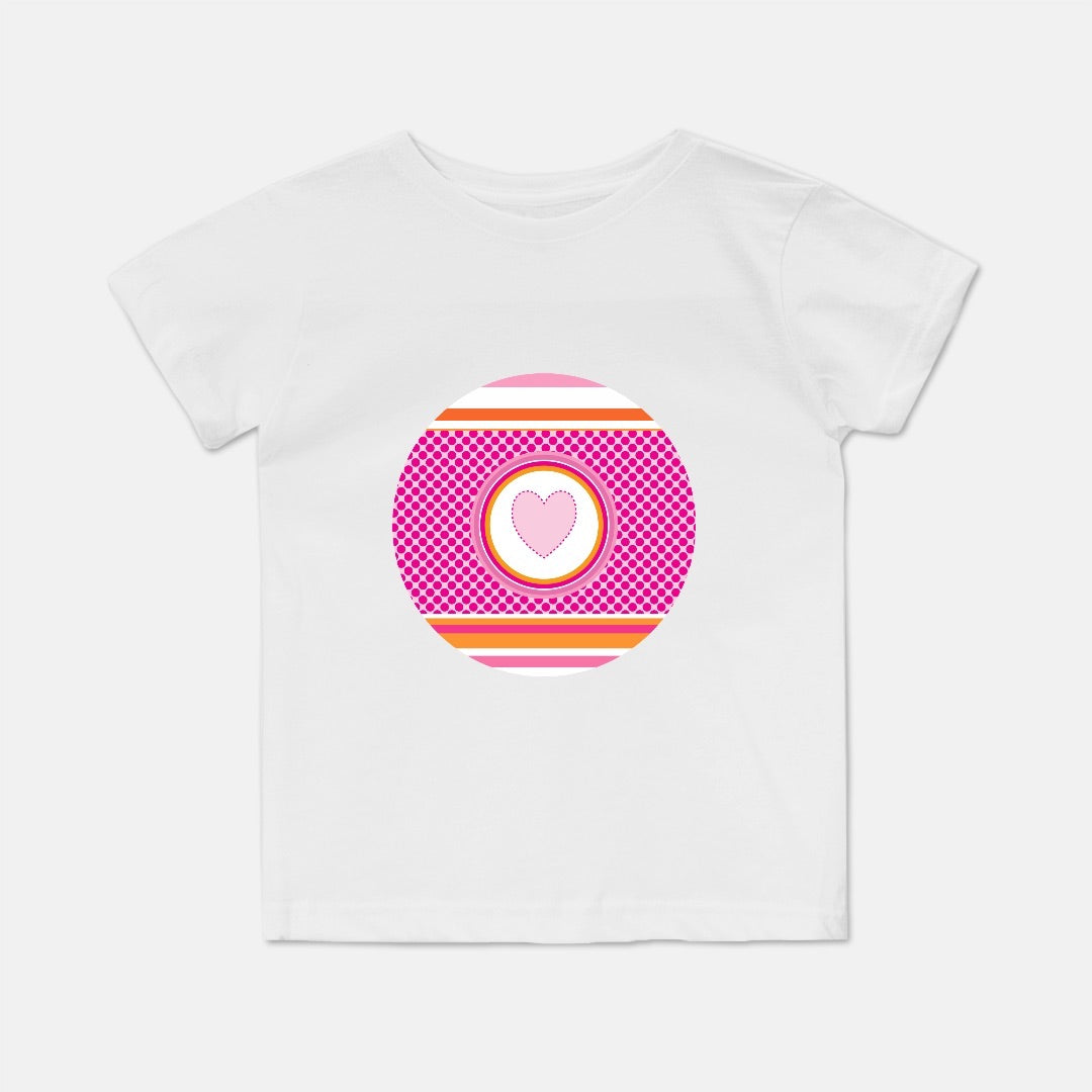 Pastel Pink Stripes Horizontal Short-Sleeve Toddler Tee