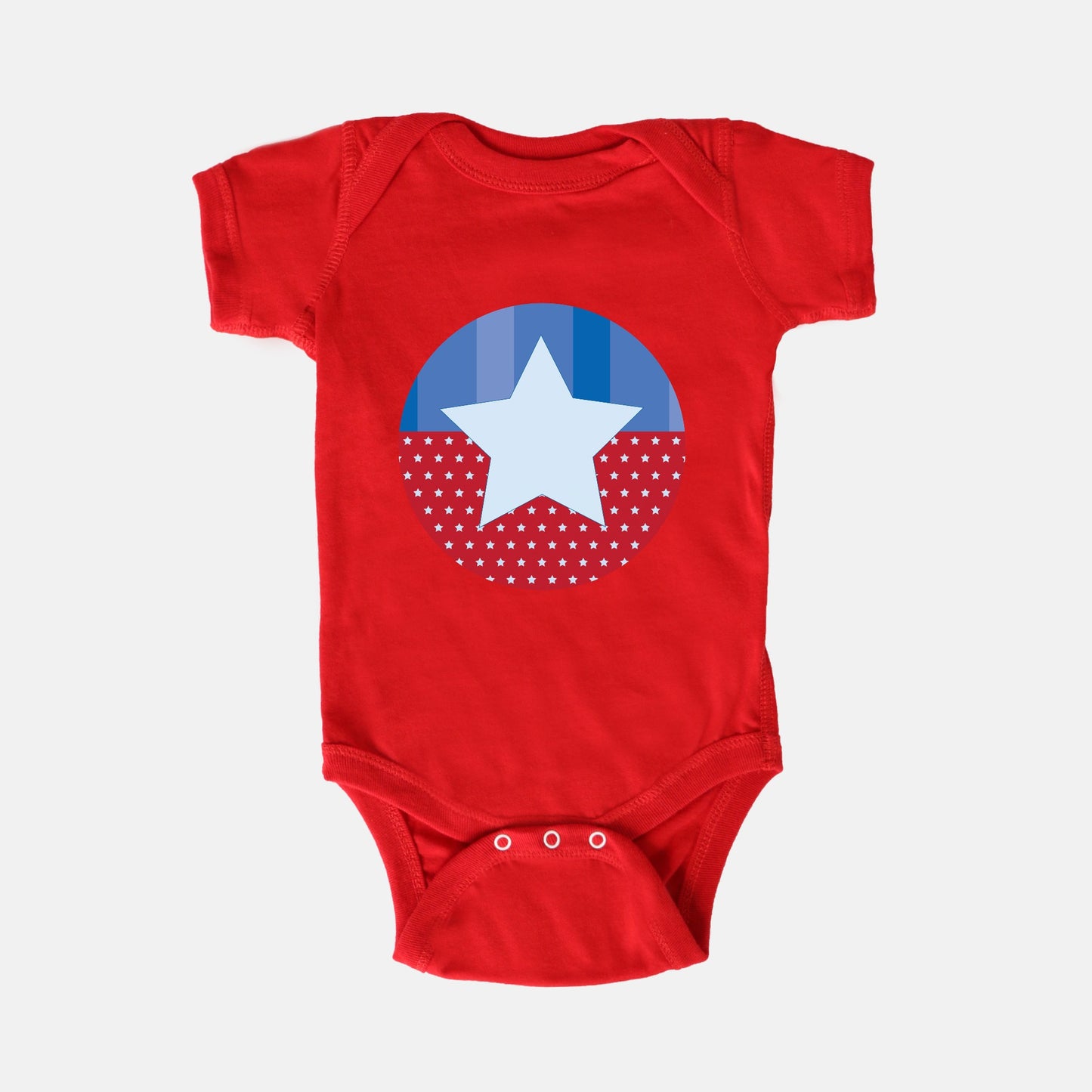 Star Spangled Short-Sleeve Baby Bodysuit