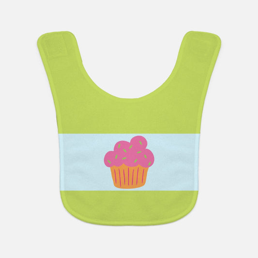 Cupcake Trio Baby Bib | Pink Cupcake