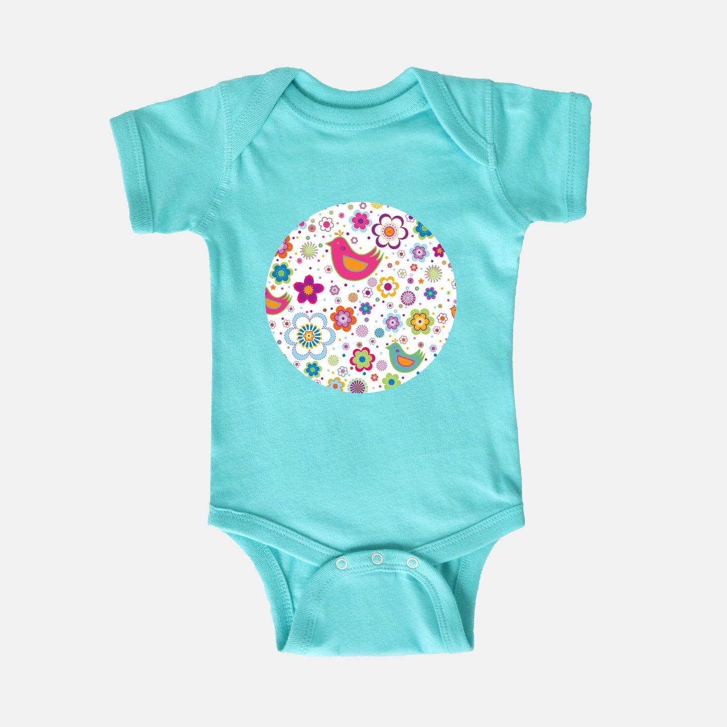 Bird Menagerie Short-Sleeve Baby Bodysuit