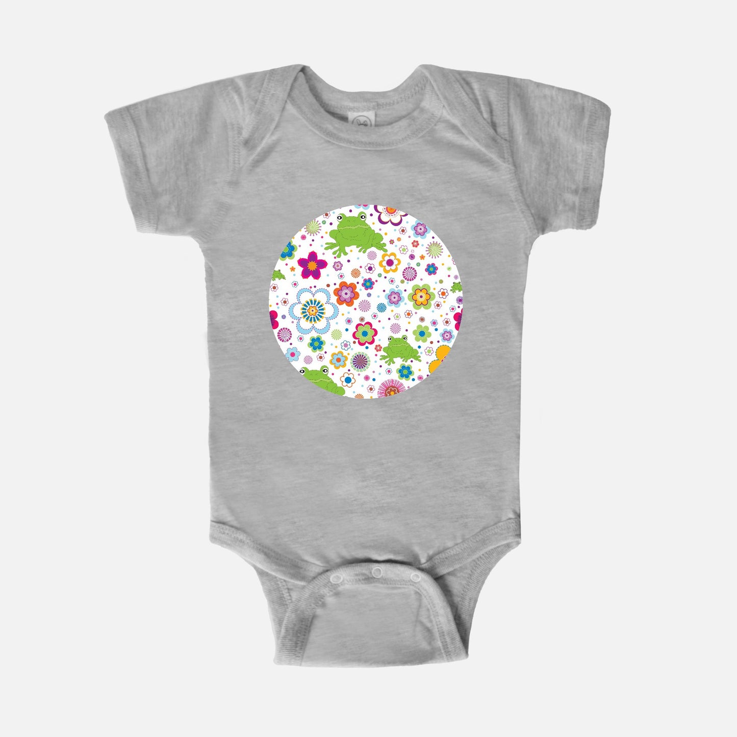 Frog Menagerie Short-Sleeve Baby Bodysuit