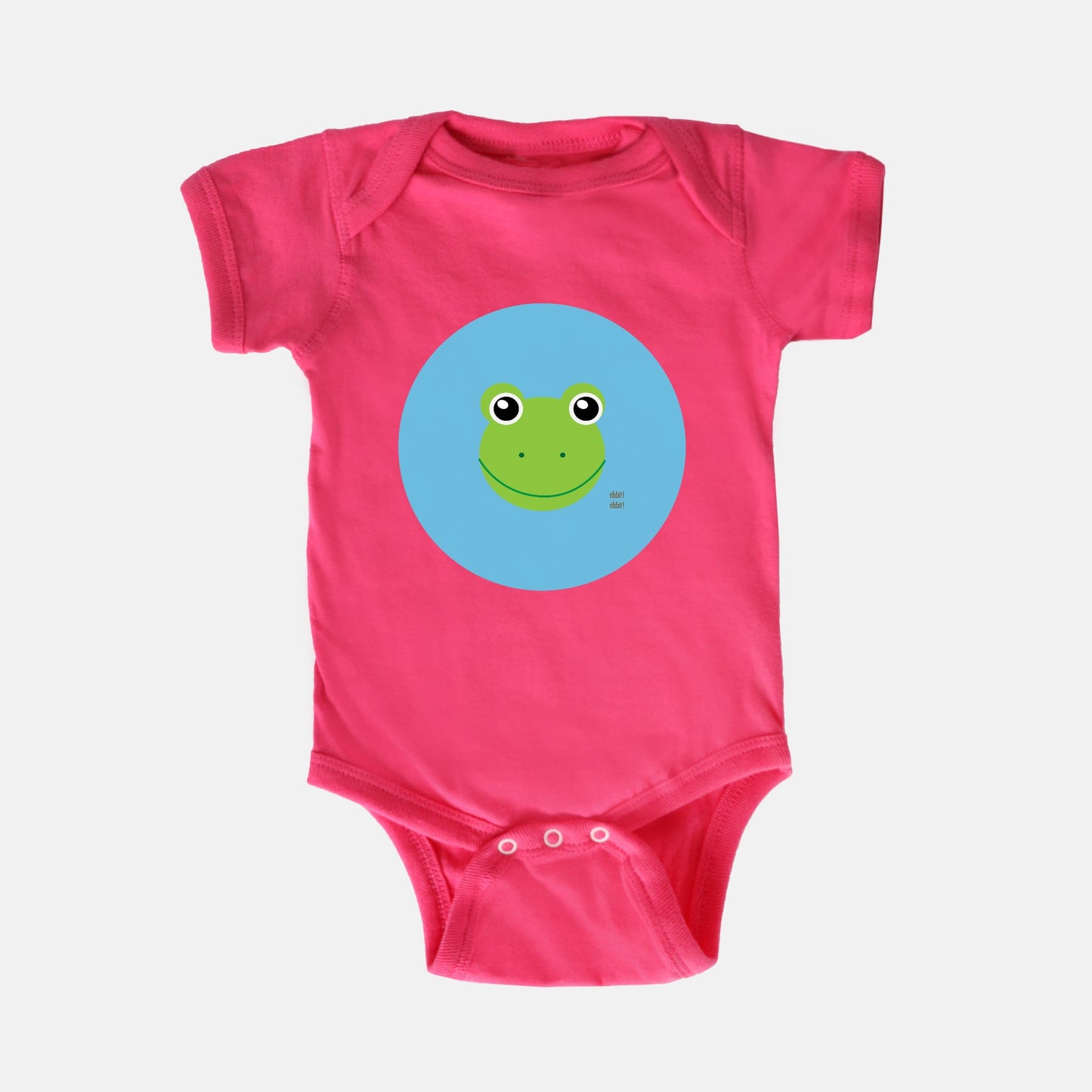 Ribbit Froggie Short-Sleeve Baby Bodysuit