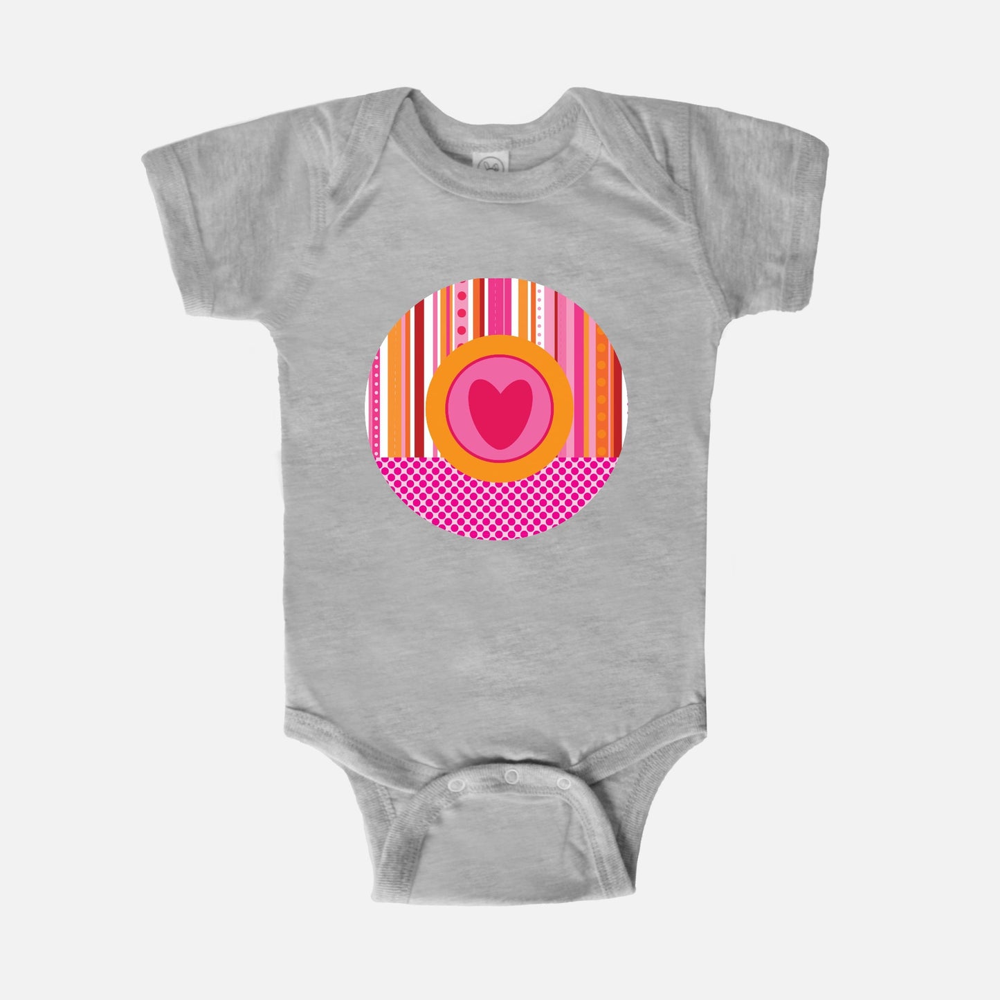 Powerful Pink Paint Short-Sleeve Baby Bodysuit