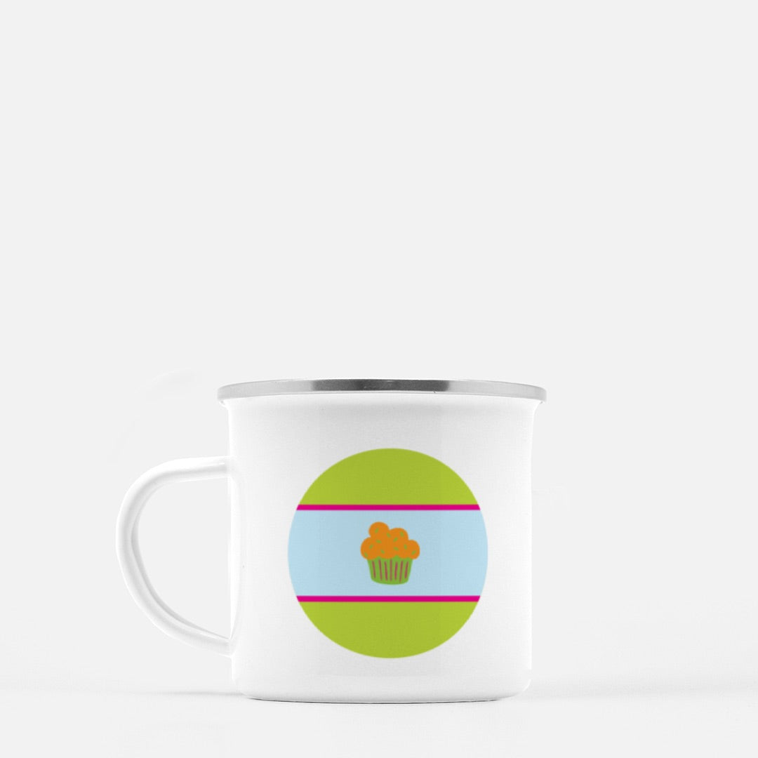 Cupcake Trio 10-oz. Camp Mug | Orange Cupcake