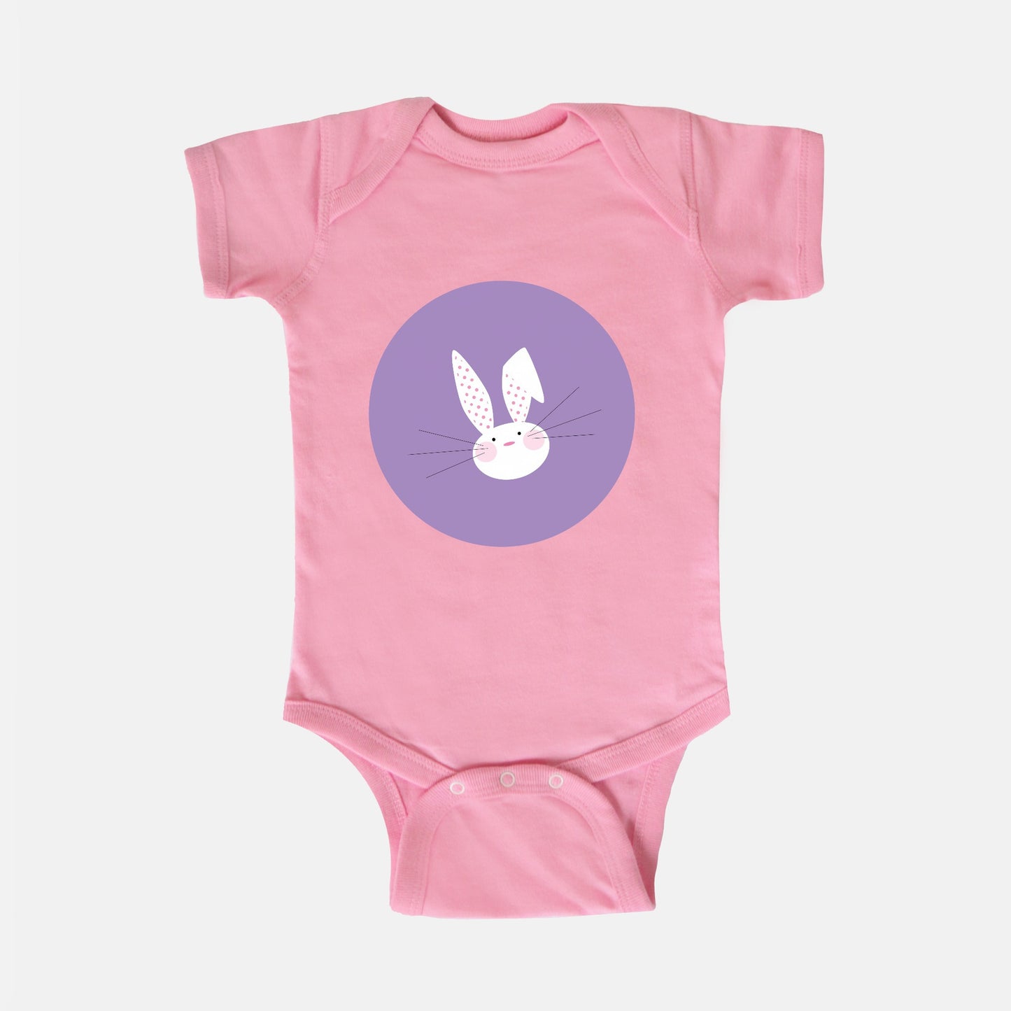 Happy Bunny Short-Sleeve Baby Bodysuit