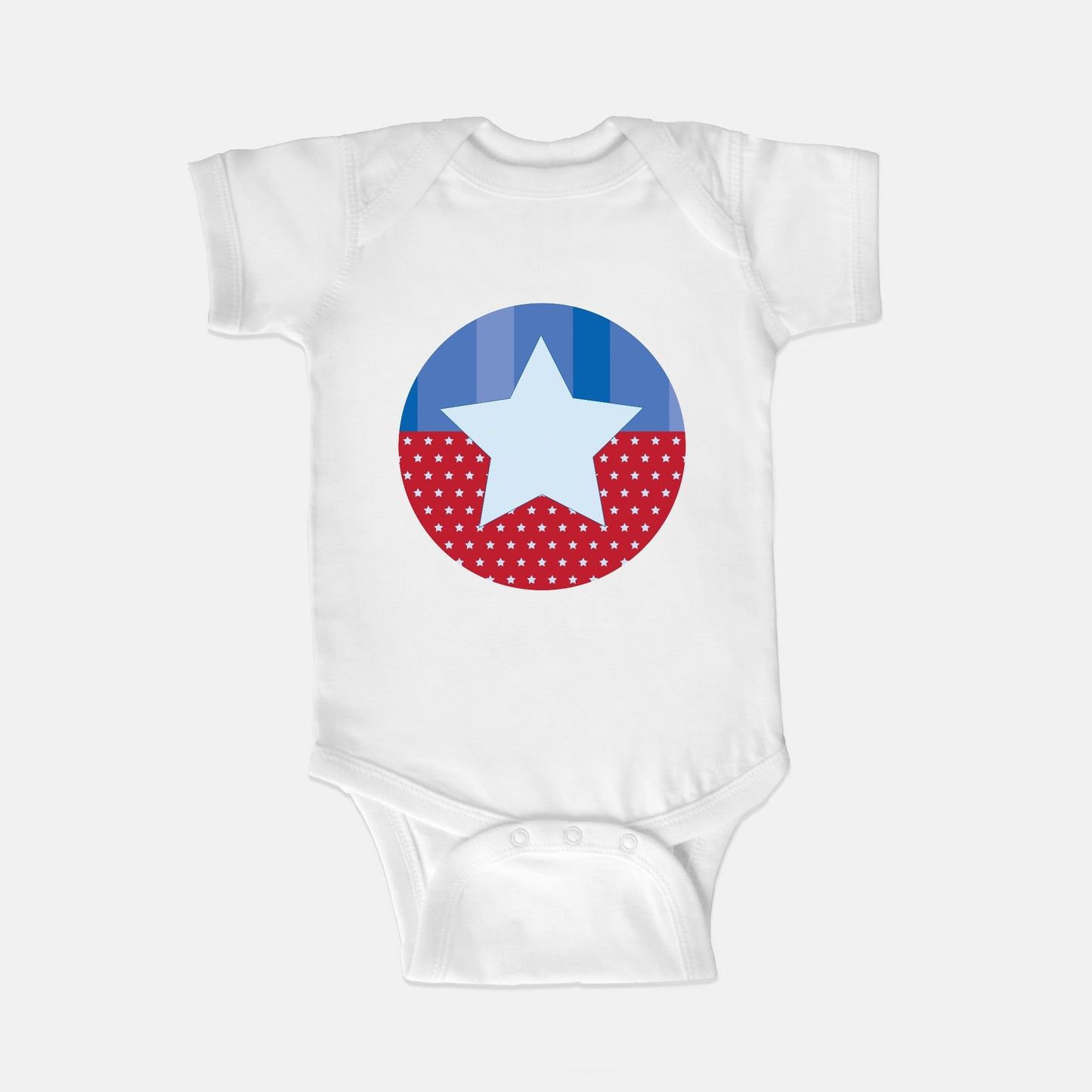 Star Spangled Short-Sleeve Baby Bodysuit