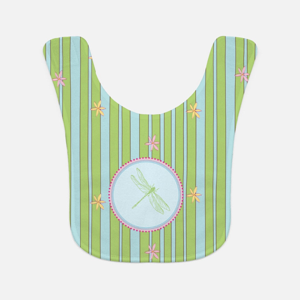 Green Dragonfly Baby Bib