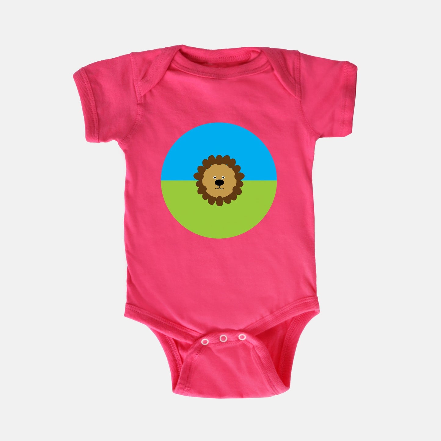 Furry Friends Lion Short-Sleeve Baby Bodysuit