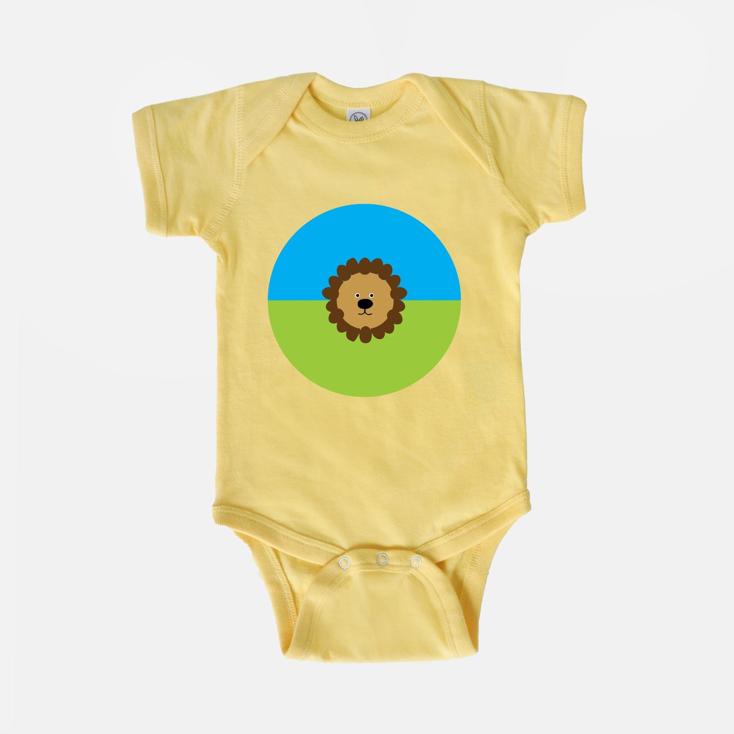 Furry Friends Lion Short-Sleeve Baby Bodysuit