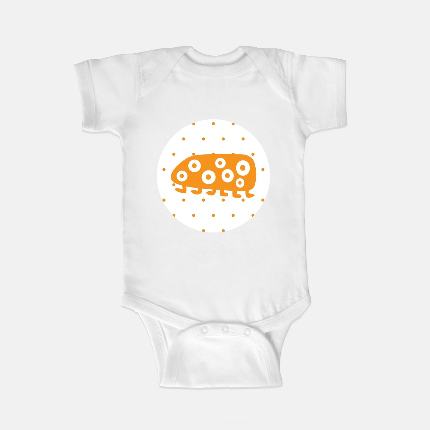 Orange Oracle Short-Sleeve Baby Bodysuit