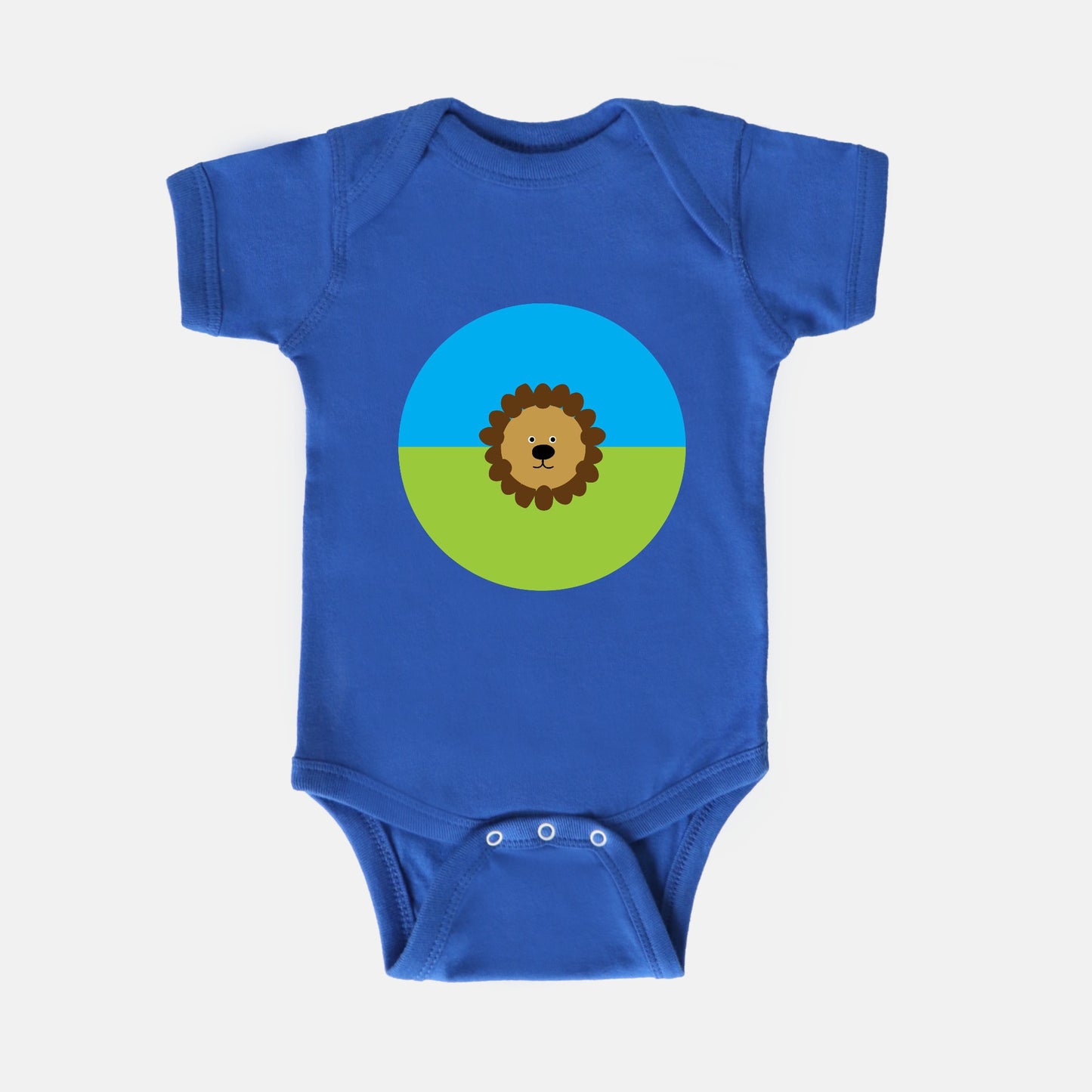 Furry Friends Lion Short-Sleeve Baby Bodysuit