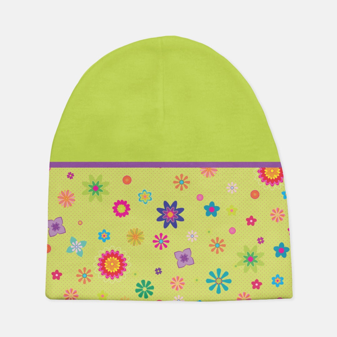 Floating Flowers Baby Beanie Hat