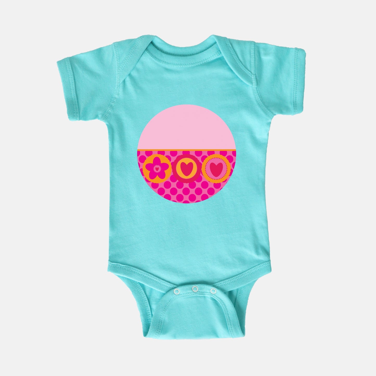 Blooming Circles Short-Sleeve Baby Bodysuit