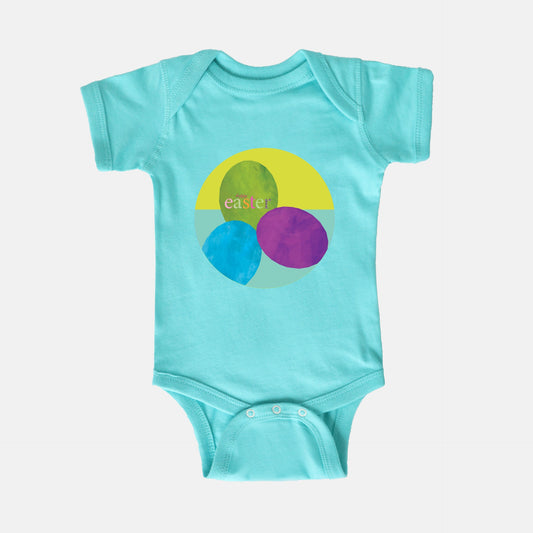 Easter Eggs Short-Sleeve Baby Bodysuit